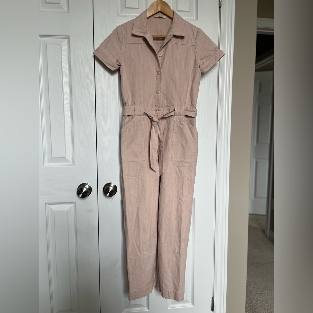Sessun Jumpsuit Desert Cloud Short sleeved Elastic Belted Waist Sz EU 34 - Picture 2 of 16
